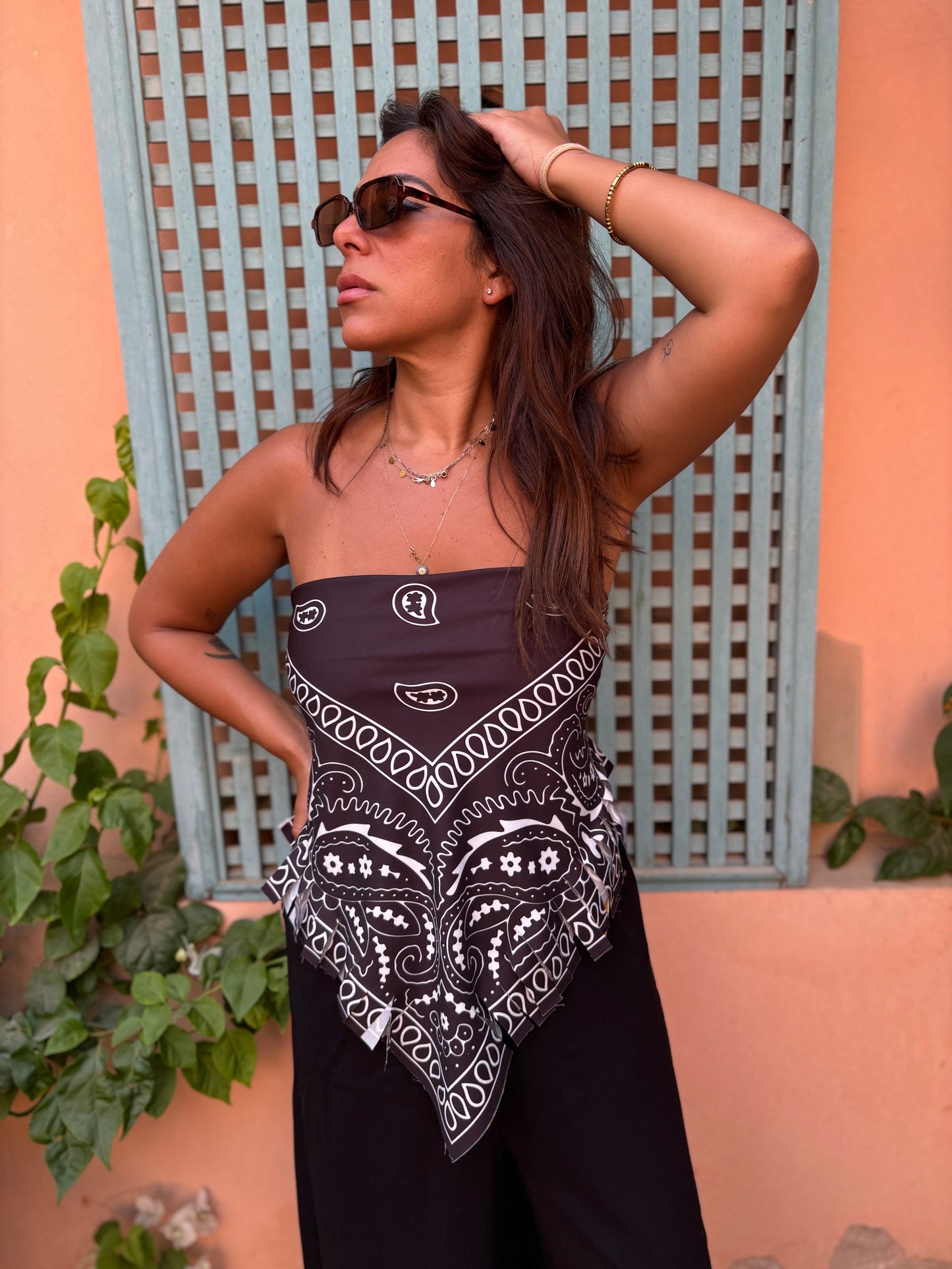 Paisley bandana top
