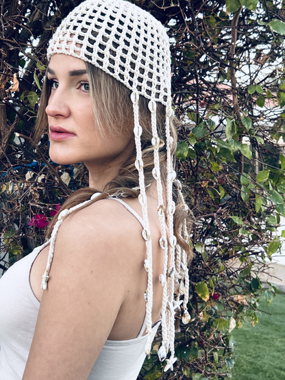 Crochet headpiece shells